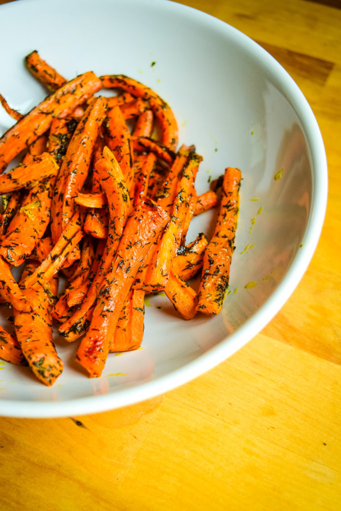 roasted dilly carrots