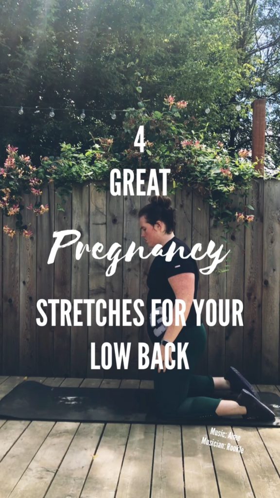 pregnancy stretches low back