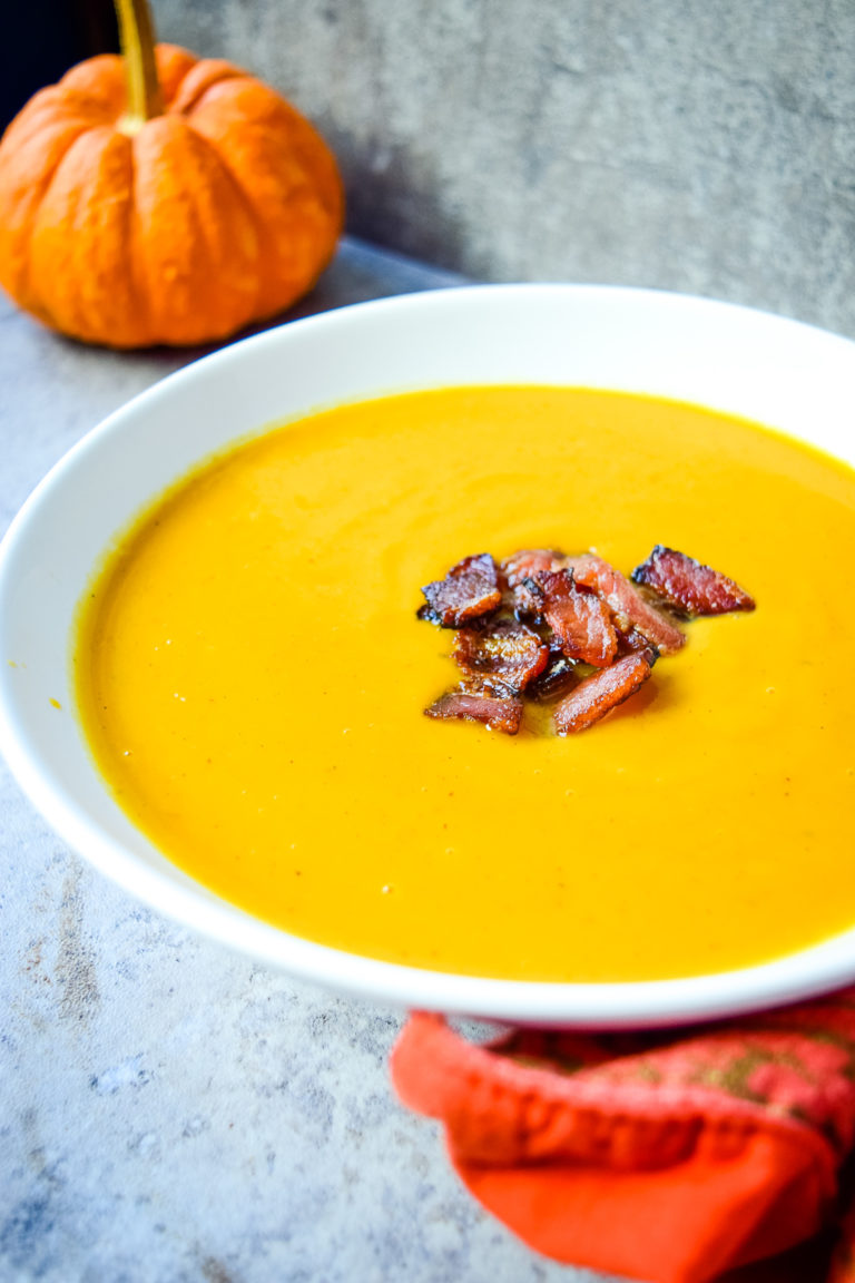 Instant Pot Sweet Potato Bacon Soup - Liz Winters Wellness